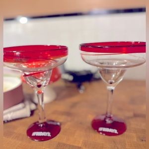 TGI FRIDAYS LARGE MARGARITA GLASSES